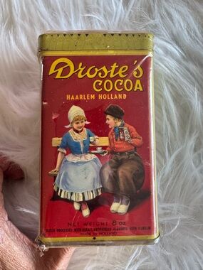 Droste's Cocoa Vintage Tin - Red and Gold
